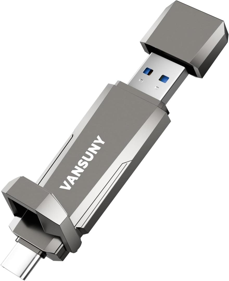 Vansuny 1TB USB Solid State Drive Up to 1000MB/s 3.2 Gen 2 Dual SSD USB A + Type C Portable External SSD for Android Phone Tablet Laptop MacBook PC