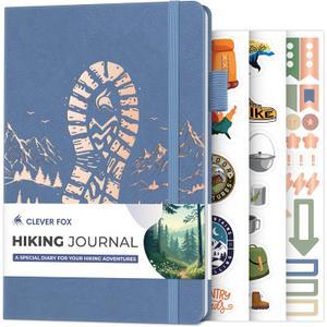 Clever Fox Hiking Journal for Outdoor Enthusiast  Unique Travel Notebook Diary for Traveler Women & Men  Best Gifts for Hikers & Campers  Cool Camping Log Book (Smoke Blue) (A5 (5.8'' x 8.3''))