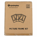 Set Of 3 Upsimples CH-UP12115 Home Decorative Black Picture Frame Size 12"X12"
