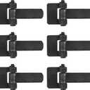 heneng 6 Pcs Weld On Trailer Hinges, 6-1/8" x 3-3/8", Heavy Duty Strap Style Long Leaf Gate Hinge, 9/32" Thick