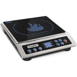ChangBERT Induction Cooktop NSF Certified Professional Chef Edition Stove, 1800W Commercial Induction Burner with Schott Glass, Large Heating Coil Electric Hot Plate for Restaurant Hotel Food Station