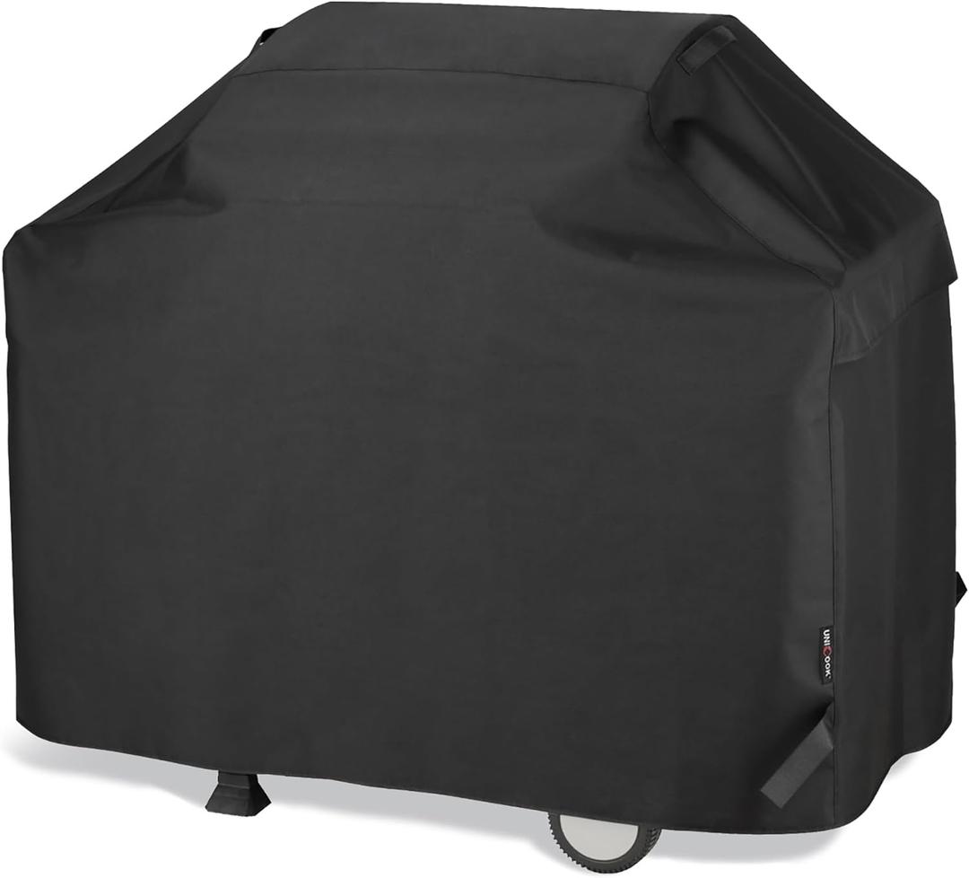 Grill Cover 55 Inch for Outdoor Grill, Heavy Duty, Waterproof, Fade Resistant, BBQ Cover with Handles/Straps/Air Vents, Compatible with Weber Charbroil Nexgrill Gas BBQs etc