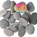 20 Pack Painting Stones Smooth Stones for Painting Natural River Rocks for DIY Crafts Ready-to-Paint Pebbles with Rounded Edges 1.96 X 1.18 X 0.39 in