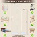 White Floor-Standing Crib Mobile Arm - 65" Baby Mobile Stand for Crib - Mobile Arm for Crib - 100% Beech Wood - Adjustable Mobile Hanger with Anti-Tip Base - Easy Assembly - Modern Nursery Decor