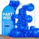 PartyWoo Royal Blue Balloons 120pcs Different Sizes Pack of 18 12 10 5 Inch Dark Blue Balloon Arch Kit for Baby Shower Gender Reveal Graduation Under The Sea Birthday Party Decorations Blue-Y5