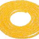 MECCANIXITY 2.5 Yard 6mm 0.24 inch Glitter Sequins Rope Sequins Rhinestone Tube Cord for DIY Wedding Dresses Costume Clothing Shoes Jewelry Accessory Gold