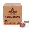 Don Francisco's Kona Blend Coffee Pods, 55 Count, Medium Roast, Compatible with Keurig Brewers