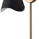 Nuvo Lighting 60/7467 Tango - 1 Light Wall Sconce in Mid-Century Modern Style-14 Inches Tall and 6.25 Inches Wide, Matte Black/Burnished Brass Finish with Matte Black Shade