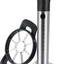 Newness Pineapple Corer and Slicer Tool, Robust Pineapple Core Remover with Upgraded Cutter & Reinforced Thicker Blade, Stainless Steel Kitchen Fruit Gadget for Diced Pineapple Rings (Black)