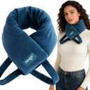 NEWGO Neck Warmer Microwavable - Heating Pad for Neck and Shoulders with Straps - Reusable Moist Heated Pad for Pain Relief- Hot Compress