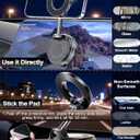Vacuum Magnetic Phone Holder for Car,2800gf Strong Magnetic Phone Mount,360 Adjustable & Reinforced Suction Cup for Dashboard/Mirror,Car Phone Holder Compatible with iPhone AndroiDeep Black
