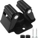 Hordion 12 Pack Broom Holder Wall Mount, Stainless Steel Mop Hanger Heavy Duty Garden Tool Organizer Wall Mounted Utility Rack with Screws, Black