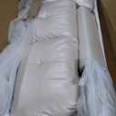 FONTOI L Shaped Sectional Couch with Otttoman, 97" Sectional Sofa for Living Room Flannel Modular Couches with Cup Holders for Bedroom, Apartments, Black