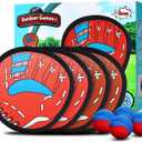 Toss and Catch Ball Game Outdoor Toys for Kids Baseball Pool Yard Outside Game Toys for Boys and Girls, Toddler Baseball Training Glove with 4 Paddles and 4 Balls