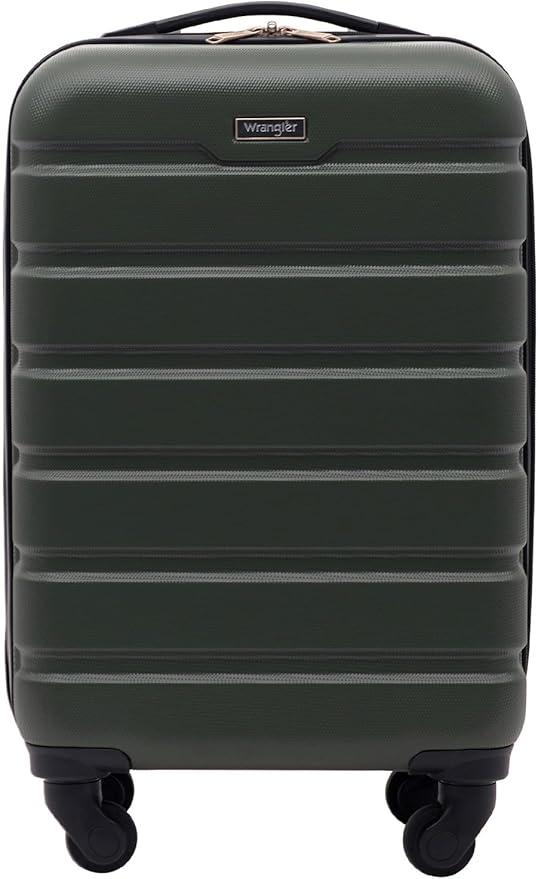 Wrangler Hardside Spinner Carry-On Luggage, Deep Depth, 22-Inch 