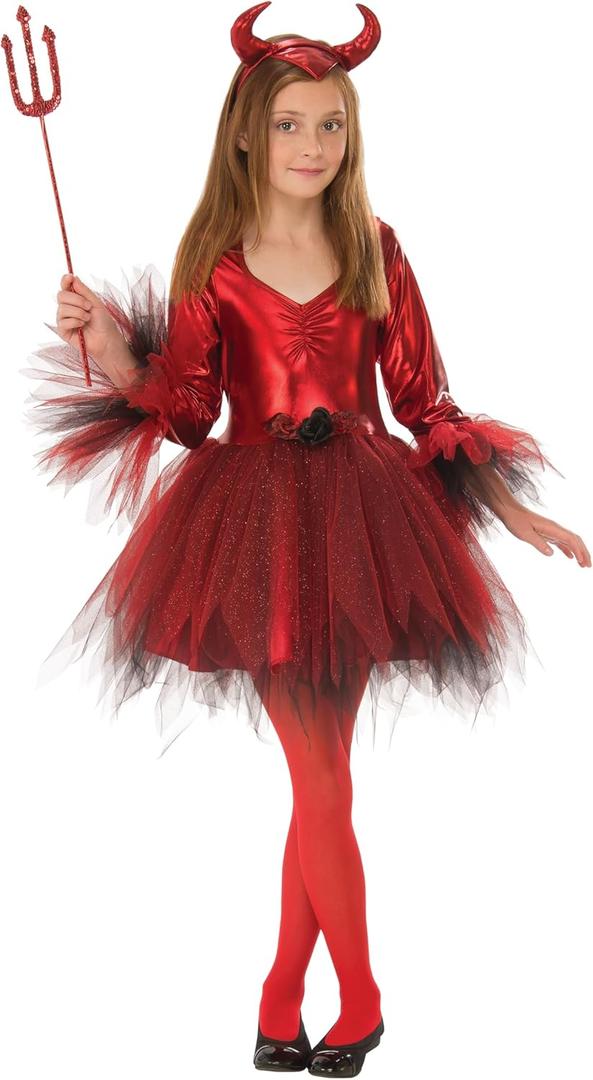 Rubies Classic Devil Costume for Kids Girl's Small