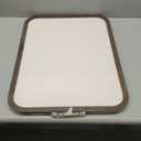 Linen Bulletin Board, Pin Board for Walls, Fabric Bulletin Board, 17.7"x23.6" Pin Board for Home Kitchen Office Decorative, Brown Wood Frame Cork Board(BN-4560) (Browm)