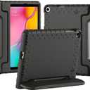 Bolete Kids Case for Samsung Galaxy Tab A 10.1 2019 Release (Model:SM-T510/T515),Shockproof Soft EVA Adjustable Bracket Cover for Samsung Galaxy Tab A 10.1 Case, Black
