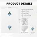 Light Blue Hydrangea Floral Kitchen Towels, Blue Hydrangea Decor, Summer Hydrangea Bow Flower Dish Hand Tea Towels, Preppy Bouquet Decorative Towel for Bathroom Kitchen Decor, 16x24 Inch