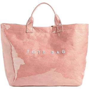 Women's Large PVC Tote Bag Clear Plastic Handbags Top Handle Handbag, Clear Bag for Women Large Carry All Tote Bag (Pink)