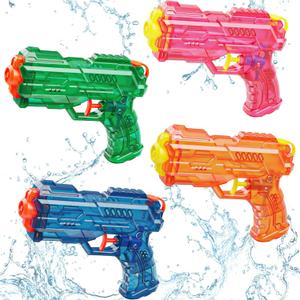 Kids Water Guns 4 Pack Small Squirt Guns for Boys & Girls, Mini Water Blaster Toys for Toddlers, Summer Pool Beach Outdoor Water Play (Blue+Pink+Green+Orange)