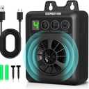 Anti Barking Device for Dogs, 50FT Rechargeable Ultrasonic Dog Bark Control Devices with 4 Modes Stop Neighbors Dogs Barking Waterproof Bark Deterrent Box, Dog Barking Silencer Safe for Outdoor Indoor (Black)