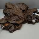 Couch Cushion Covers Leather-Look 3PC Stretch Extra Large Sofa Seat Slipcover Sets Individual Couch Seat Cushion Cover, Pet-Friendly, Non-Slip, Easy Fit - Dark Brown