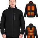 Heated Jacket for Men, Electric Heated Jacket with 3 Modes & 15 Heat Zones, Men's Windproof Heating Jackets for Skiing Golf L