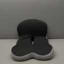 Seat Cushion, Office Chair Seat Cushions for Office Chair with L-Shaped Ergonomic Design, Memory Foam Chair Cushion for Long Sitting Office Worker(Black Gray)