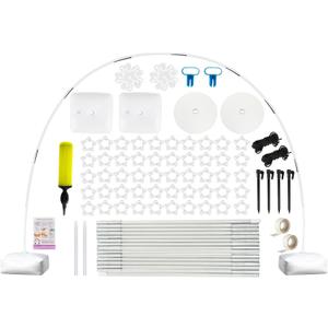 Voircoloria Balloon Arch Kit, 10ft Wide & 9ft Tall Adjustable Balloon Arch Stand with Base for Graduation Wedding Birthday Baby Shower Party Decorations (White)