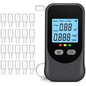 Breathalyzer for Alcohol,Portable BAC Tester,Personal Home Test Kit (Black)
