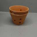 vensovo 8 Inch Terracotta Orchid Pots with Holes and Saucers - 2 Pcs Large Clay Planters for Repotting, Terra Cotta Pot for Plants Indoor and Outdoor Promotes Air Circulation, Brown 