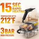 Steam Cleaner for Home, 1600W Handheld Steamer for Cleaning with 1.69QT Tank, High Temp Pressurized Steam Cleaner with 15 Accessories for Grout, Tile, Floor, Couch, Car Detailing