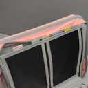 Ndsox Zipper Binder 3 Ring with Handle, 2 Inch O-Ring Document Organizer Middle School Binder with Zipper for Students, 5-Tab Expanding File Folder & 2 Mesh Pouches, DIY Clear Front Pocket, Pink