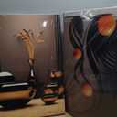 3 Pcs Black Abstract Wall Art Modern Still Lifes Ceramic Wall Deco Pictures orange Black Shape Canvas Posters Prints for Living Room Bedroom Bathroom Home Decoration Unframed (12x16in)