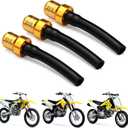 Dirt Bike Gas Cap Vent Hose 3 Pcs Fuel Tank Valve Tube Breather CNC Universal for 50-450cc DRZ RM LTZ ATV Dirt Pit Bike Gold