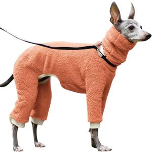 Esobo Fashion Winter Dog Warm Coat Jacket Four-Legged Neck Warm Pet Sweaters for Small Medium Large Dogs Orange, XS