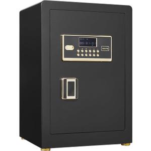 Fireproof Safe for Home Document,Heavy-Duty Digital Sentry Small Safes Box with Electronic Password Lock, File Cabinet for Office, Large Money Safe with Removable Shelves Organization,Black2
