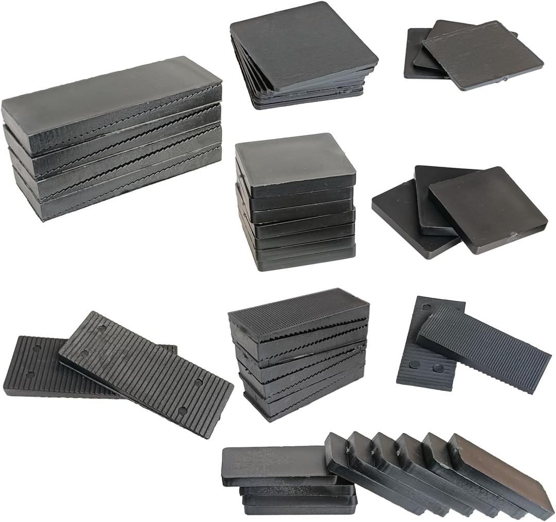 Levelling Small Wedge, Furniture Wedges, Hard Plastic Levelling Fittings, high Load Capacity spacers for Door Stops, Professional Furniture Levelling, and Renovation Work 50pcs