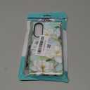 Case Compatible with Samsung Galaxy S25 Edge, Hybrid 2-Layer Hard Shell Protection Case, Shockproof Protective Tough Phone Cover, Blooming Cyan Flowers