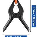 9 Pack 3.5 inch Plastic Spring Clamps, Black Heavy Duty Clips, Backdrop Clips, Plastic Clamps for Crafts, Backdrop Stand, Woodworking, Photography