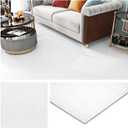 Livelynine 32-Tiles White Peel and Stick Floor Tile Waterproof Vinyl Sheet Flooring Self Adhesive White Floor Tiles for Bathroom Kitchen Basement Bedroom Renter Friendly Laminate Flooring 12x12 Inch