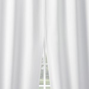 Sun Zero Belize 2-Pack Magnetic Closure Pleated Look Theater Grade 100% Blackout Back Tab Curtain Panel Pair, 52" x 84", White