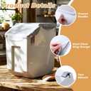 Umigy 4 Pack 30 LB Airtight Dog Food Storage Container with Wheels, Gray