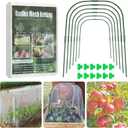 Garden Mesh Netting Kit for Raised Beds, 8 * 26FT Ultra Fine Plant Netting Covers with 6 Pcs Wide Garden Hoops & 12 Clips, Row Cover Net Protect Greenhouse Fruit Vegetable Flowers from Birds Bugs