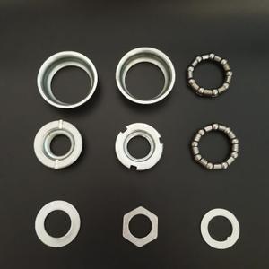 One-Piece Bottom Bracket Cup Set Bearings, 2" Cup Bottom Bracket Set Silver