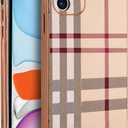 Phone Case for iPhone 11, Fashion Leather Phone Case, Soft TPU Drop Protection Shockproof Protective Phone Holder Women (for iPhone 11)