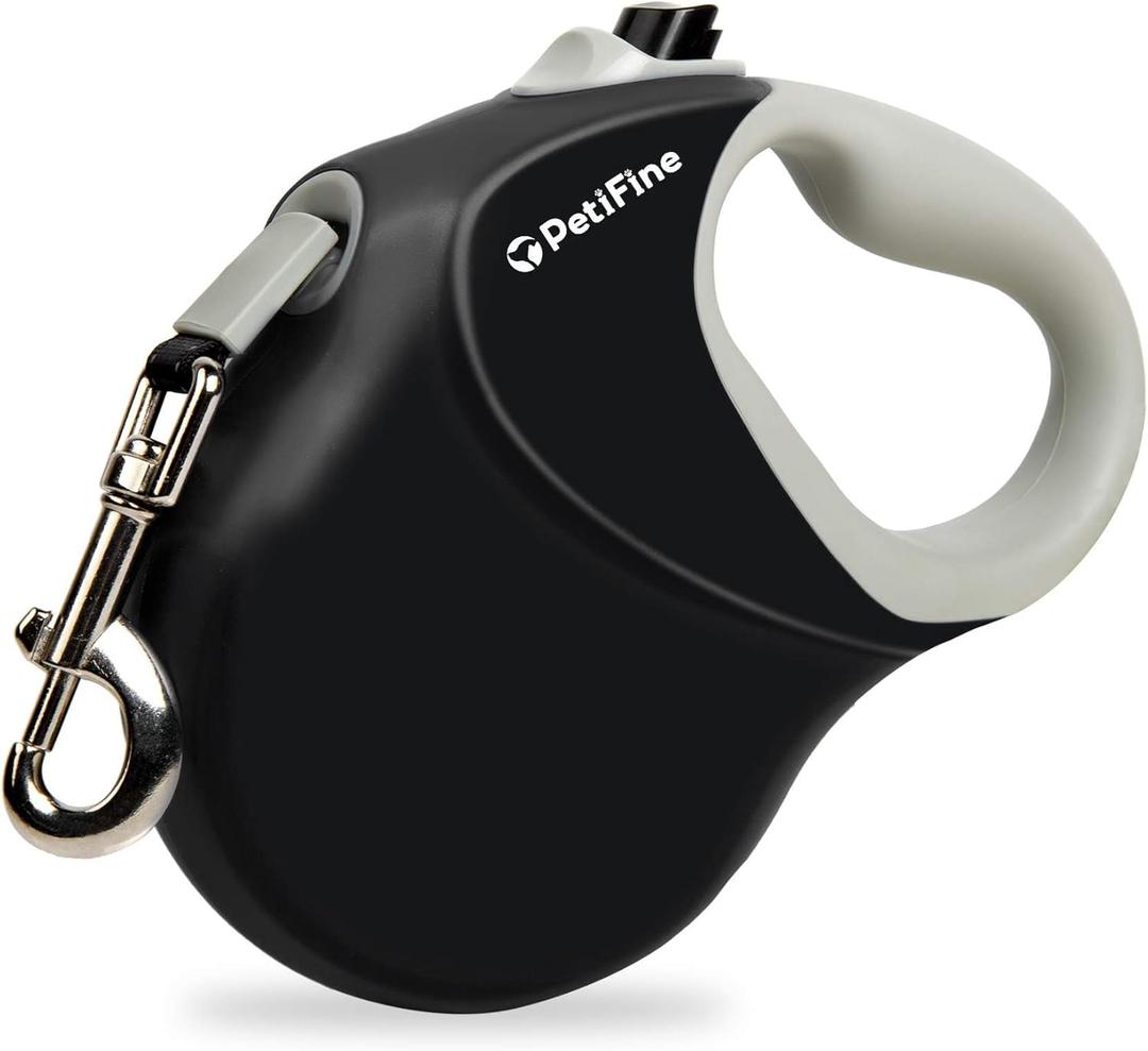 PetiFine Upgraded Retractable Dog Leash 26FT, Heavy Duty Pet Walking Lead for Large Dogs up to 110lbs, Anti-Twist Reflective Dog Leash with Anti-Slip Soft Grip, One-Handed Brake