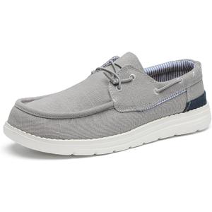 Bruno Marc Men's Slip-on Loafers Casual Boat Shoes (Gray)