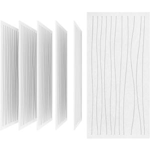 UMIACOUSTICS 6 PCS Acoustic Wall Panels,47.2 x 23.6 Inches Flame Retardant Sound Absorbing Panels,Decorative Sound Proof Panels in Art Curve Shaped White Color